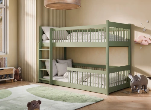 BOSTON 80x180 olijf stapelbed Lano Meubels