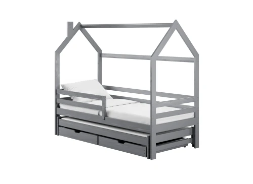 DANEK 90x180 grijs kinderbed huisje Lano Meubels
