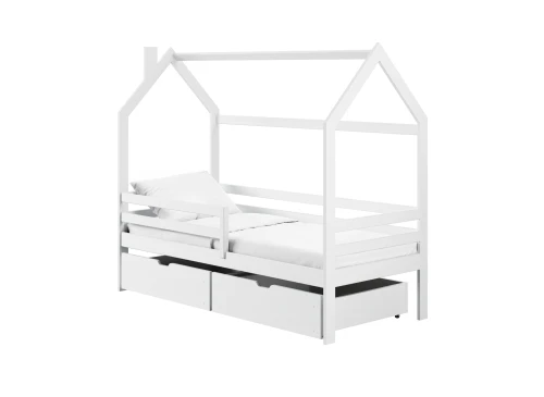LILA 90x180 wit eenpersoons kinderbed huis Lano Meubels