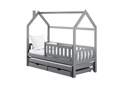 MONKEY 90x190 grijs kinderbed huisbed Lano Meubels