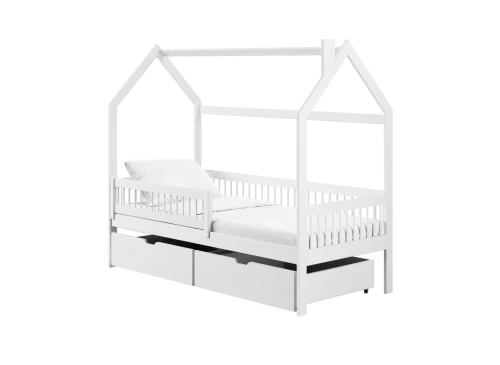 OSKAR 80x180 wit eenpersoons kinderbed huisbed Lano Meubels