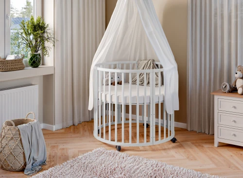 HANIA ø 90 cm zwart babybed Lano Meubels