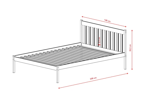 KING 140x200 olijf eenpersoonsbed voor tieners Lano Meubels