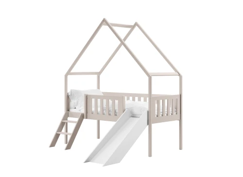 ANGEL 80x180 kasjmier kinderbed huisje met glijbaan Lano Meubels