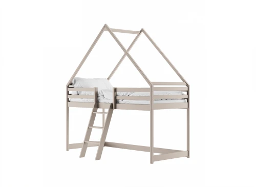 MOON 90x200 kasjmier eenpersoons kinderbed huisje op hoogslaper Lano Meubels