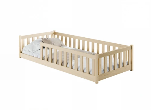 BELLA 80x160 ongelakt hout Montessori vloerbed voor kinderen Lano Meubels