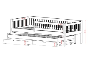 SOFTI 90x180 olijf kinderbed Lano Meubels