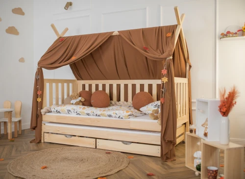TYTUS 80x190 grenen uitschuifbaar tipi tweepersoonsbed Lano Meubels