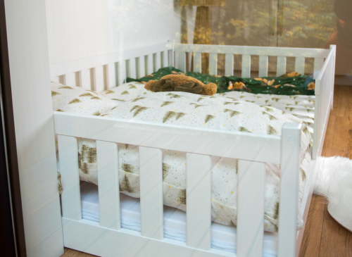 OTIS 120x200 wit Montessori vloerbed voor kinderen met boxomranding Lano Meubels