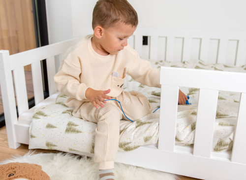 OTIS 120x200 wit Montessori vloerbed voor kinderen met boxomranding Lano Meubels