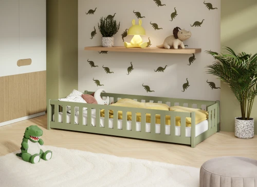 ZOYA 80x190 olijf eenpersoons kinderbed Lano Meubels