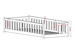 ZOYA 80x190 grenen eenpersoons kinderbed Lano Meubels