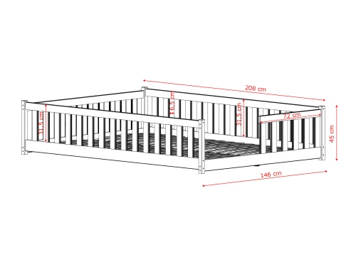 LEVI 140x200 grenen eenpersoons kinderbed Lano Meubels
