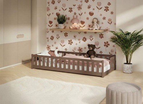 ZOYA 80x190 melkchocolade eenpersoons kinderbed Lano Meubels