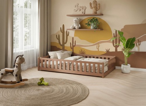 ZOYA 90X180 kaneel eenpersoons kinderbed Lano Meubels
