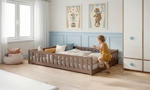 IVY 120x200 melkchocolade eenpersoons kinderbed Lano Meubels