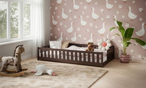 LEVI 140x200 puur chocolade eenpersoons kinderbed Lano Meubels