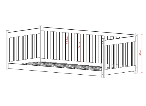 CONCEPT 80x180 kaneel eenpersoons kinderbed box Lano Meubels