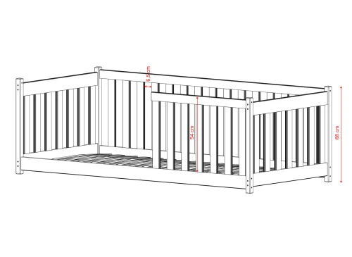 CONCEPT 80x190 puur chocolade Montessori vloerbed voor kinderen Lano Meubels