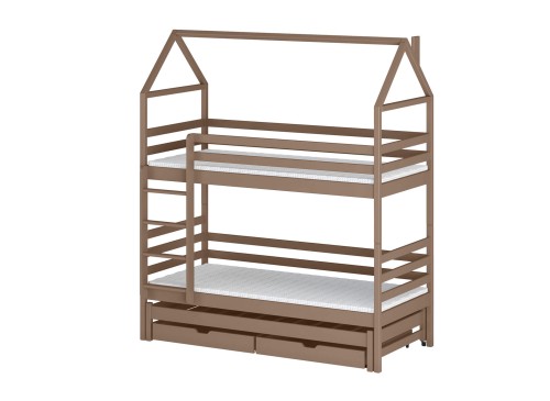DALIA 90x190 melkchocolade huisjesbed Lano Meubels