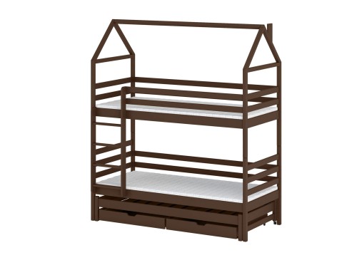 DALIA 90x180 puur chocolade huisjesbed Lano Meubels