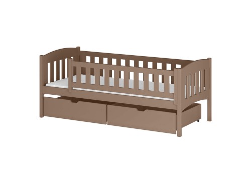 GUCIO 80x190 melkchocolade eenpersoons kinderbed Lano Meubels
