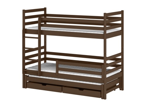 LUK 90x190 puur chocolade stapelbed Lano Meubels