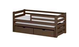 SENSO 80x190 puur chocolade uitschuifbaar tweepersoonsbed Lano Meubels