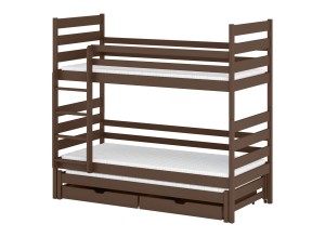 TOMI 90x190 puur chocolade stapelbed Lano Meubels