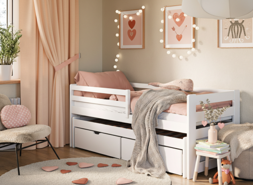 SENSO 80x180 wit uitschuifbaar tweepersoonsbed Lano Meubels