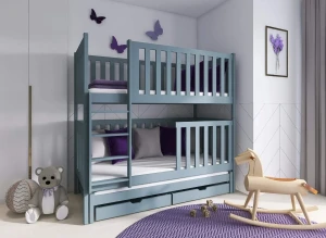 EMILKA 90x190 grijs stapelbed Lano Meubels