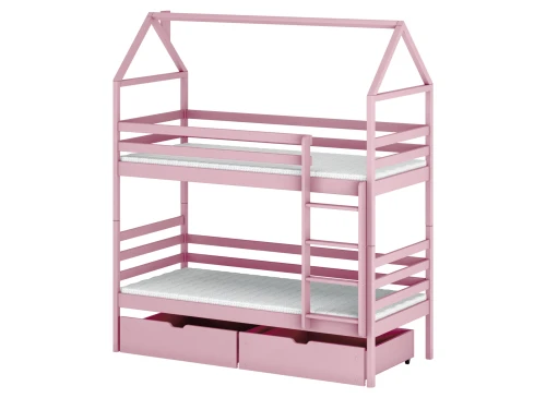 ALEX 80x170 roze stapelbed Lano Meubels