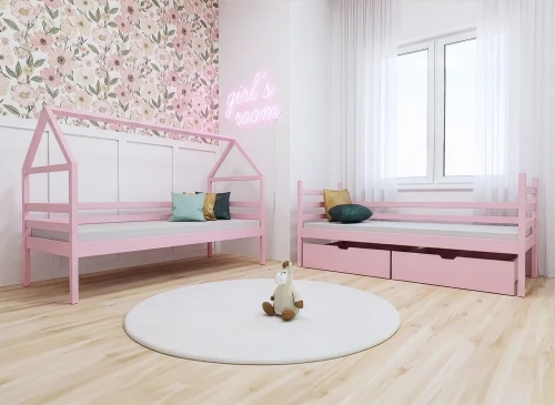 ALEX 80x180 roze stapelbed Lano Meubels