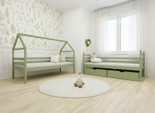 ALEX 80x160 olijf stapelbed Lano Meubels