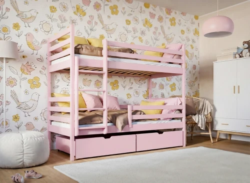 NEMO 80x160 roze stapelbed Lano Meubels