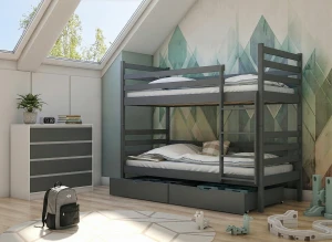 NEMO 80x190 grafiet stapelbed Lano Meubels