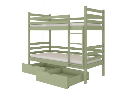 NEMO 80x200 olijf stapelbed Lano Meubels