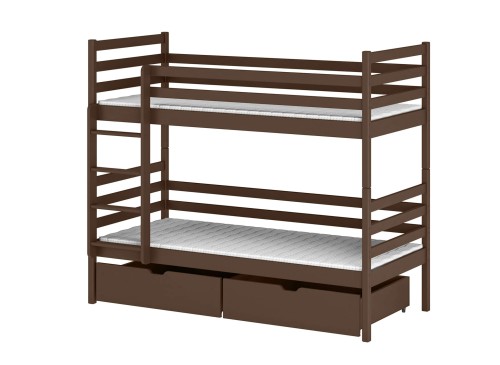 NEMO 80x190 puur chocolade stapelbed Lano Meubels