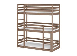 TED 90x190 melkchocolade stapelbed Lano Meubels