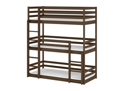 TED 90x190 puur chocolade stapelbed Lano Meubels