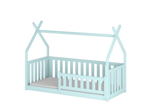 BOGUŚ 80x190 blauw Montessori vloerbed voor kinderen tipi Lano Meubels