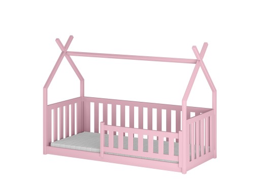 BOGUŚ 90x180 roze Montessori vloerbed voor kinderen tipi Lano Meubels