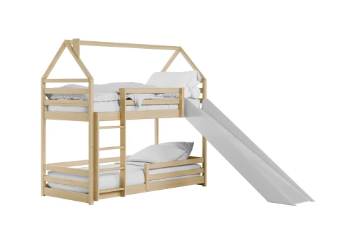 PLAY 90x190 grenen stapelbed met glijbaan Lano Meubels