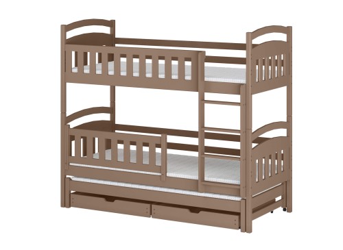 BLANKA 80x190 melkchocolade stapelbed Lano Meubels