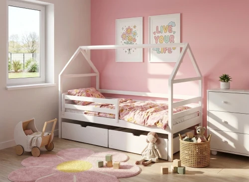 ARON 90x200 wit eenpersoons kinderbed huisje Lano Meubels