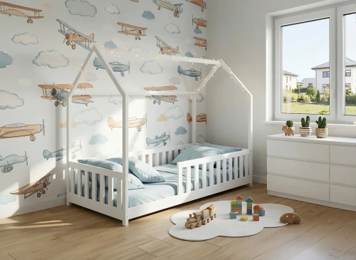 NOAH 90x200 wit Montessori vloerbed voor kinderen huisbed Lano Meubels