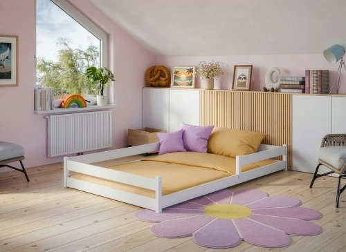 ZOFIA 120x200 Wit Montessori vloerbed voor kinderen Lano Meubels