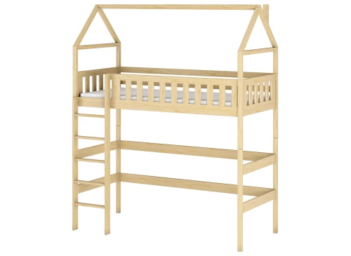 OTYLIA 80x200 ongelakt hout hoogslaper eenpersoons Lano Meubels