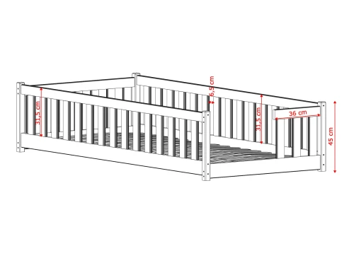 ZOYA 90x200 katoen eenpersoons kinderbed Lano Meubels