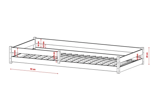 ALIS 90x190 katoen Montessori vloerbed voor kinderen Lano Meubels